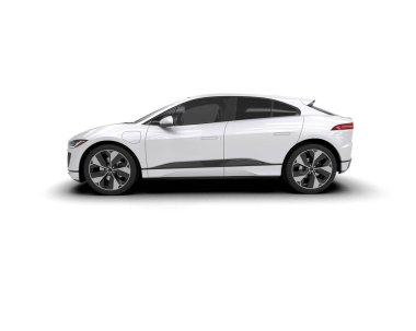 Üç boyutlu illüstrasyon. Modern araba beyaz arkaplanda izole edildi. 