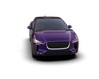 Üç boyutlu illüstrasyon. Modern araba beyaz arkaplanda izole edildi. 