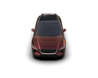 Üç boyutlu illüstrasyon. Modern araba beyaz arkaplanda izole edildi. 