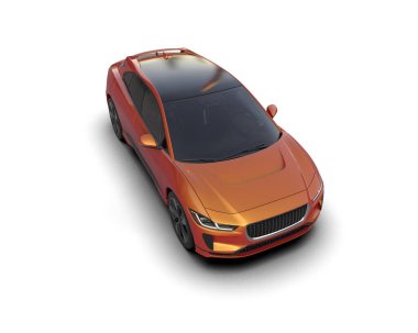 Üç boyutlu illüstrasyon. Modern araba beyaz arkaplanda izole edildi. 