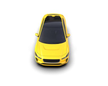 Üç boyutlu illüstrasyon. Modern araba beyaz arkaplanda izole edildi. 