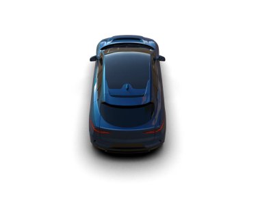 Üç boyutlu illüstrasyon. Modern araba beyaz arkaplanda izole edildi. 