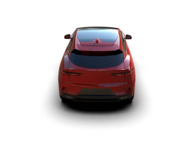 Üç boyutlu illüstrasyon. Modern araba beyaz arkaplanda izole edildi. 