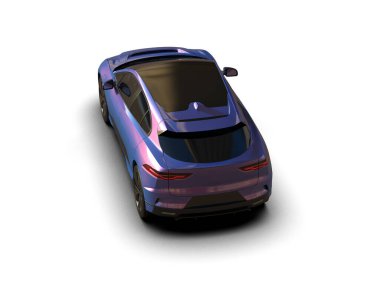 Üç boyutlu illüstrasyon. Modern araba beyaz arkaplanda izole edildi. 