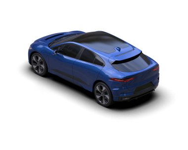 Üç boyutlu illüstrasyon. Modern araba beyaz arkaplanda izole edildi. 