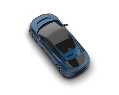 Üç boyutlu illüstrasyon. Modern araba beyaz arkaplanda izole edildi. 