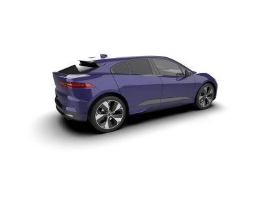 Üç boyutlu illüstrasyon. Modern araba beyaz arkaplanda izole edildi. 