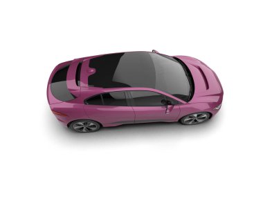 Üç boyutlu illüstrasyon. Modern araba beyaz arkaplanda izole edildi. 