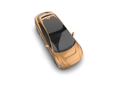 Üç boyutlu illüstrasyon. Modern araba beyaz arkaplanda izole edildi. 