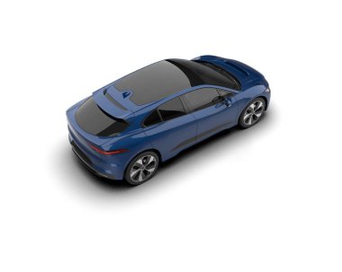 Üç boyutlu illüstrasyon. Modern araba beyaz arkaplanda izole edildi. 