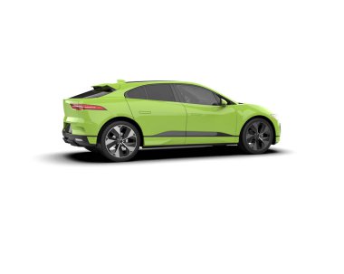 Üç boyutlu illüstrasyon. Modern araba beyaz arkaplanda izole edildi. 