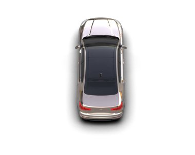 Modern araba beyaz arka planda izole edilmiş. 3d illüstrasyon. 