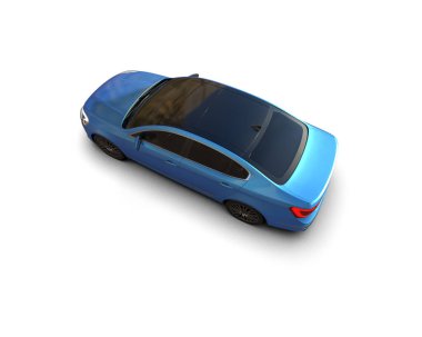 Üç boyutlu illüstrasyon. Modern araba beyaz arkaplanda izole edildi. 