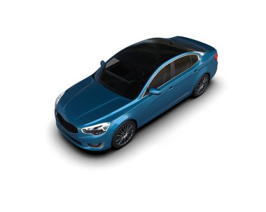 Üç boyutlu illüstrasyon. Modern araba beyaz arkaplanda izole edildi. 