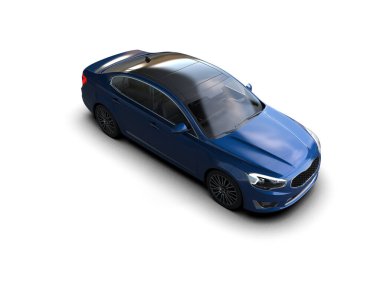 Üç boyutlu illüstrasyon. Modern araba beyaz arkaplanda izole edildi. 