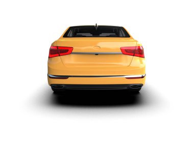 Üç boyutlu illüstrasyon. Modern araba beyaz arkaplanda izole edildi. 