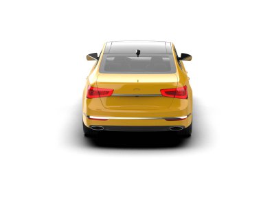 Modern araba beyaz arka planda izole edilmiş. 3d illüstrasyon. 