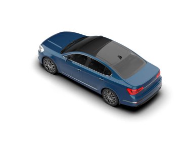 Modern araba beyaz arka planda izole edilmiş. 3d illüstrasyon. 