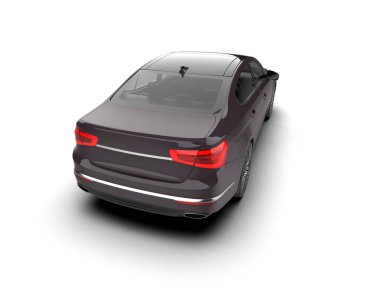 Modern araba beyaz arka planda izole edilmiş. 3d illüstrasyon. 