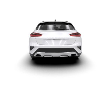 Üç boyutlu illüstrasyon. Modern araba beyaz arkaplanda izole edildi. 