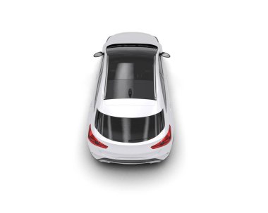 Üç boyutlu illüstrasyon. Modern araba beyaz arkaplanda izole edildi. 