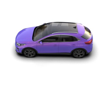 Üç boyutlu illüstrasyon. Modern araba beyaz arkaplanda izole edildi. 