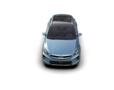 Üç boyutlu illüstrasyon. Modern araba beyaz arkaplanda izole edildi. 