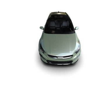 Üç boyutlu illüstrasyon. Modern araba beyaz arkaplanda izole edildi. 