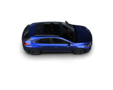 Üç boyutlu illüstrasyon. Modern araba beyaz arkaplanda izole edildi. 