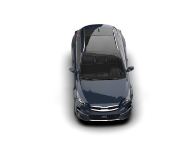 Üç boyutlu illüstrasyon. Modern araba beyaz arkaplanda izole edildi. 