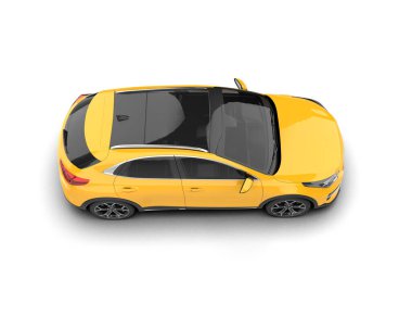 Üç boyutlu illüstrasyon. Modern araba beyaz arkaplanda izole edildi. 