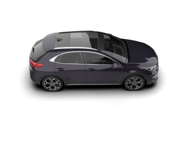 Üç boyutlu illüstrasyon. Modern araba beyaz arkaplanda izole edildi. 