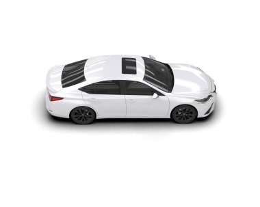 Üç boyutlu illüstrasyon. Modern araba beyaz arkaplanda izole edildi. 