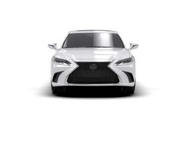 Üç boyutlu illüstrasyon. Modern araba beyaz arkaplanda izole edildi. 