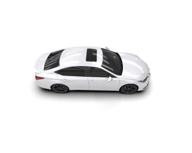 Üç boyutlu illüstrasyon. Modern araba beyaz arkaplanda izole edildi. 