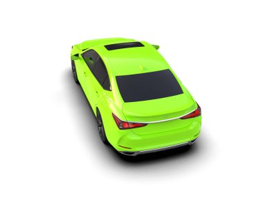 Üç boyutlu illüstrasyon. Modern araba beyaz arkaplanda izole edildi. 