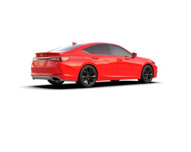 Üç boyutlu illüstrasyon. Modern araba beyaz arkaplanda izole edildi. 