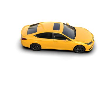 Üç boyutlu illüstrasyon. Modern araba beyaz arkaplanda izole edildi. 