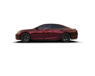 Üç boyutlu illüstrasyon. Modern araba beyaz arkaplanda izole edildi. 