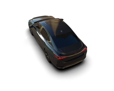 Üç boyutlu illüstrasyon. Modern araba beyaz arkaplanda izole edildi. 