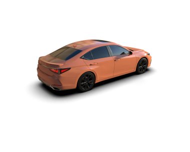 Üç boyutlu illüstrasyon. Modern araba beyaz arkaplanda izole edildi. 