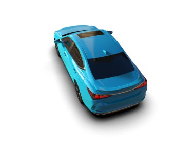 Üç boyutlu illüstrasyon. Modern araba beyaz arkaplanda izole edildi. 