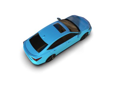 Üç boyutlu illüstrasyon. Modern araba beyaz arkaplanda izole edildi. 