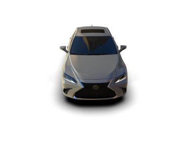 Üç boyutlu illüstrasyon. Modern araba beyaz arkaplanda izole edildi. 