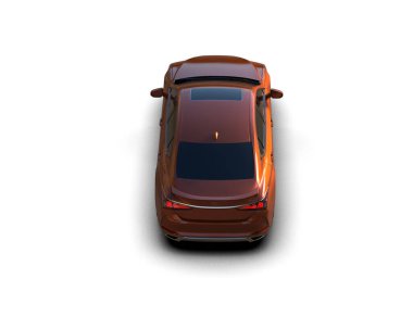 Üç boyutlu illüstrasyon. Modern araba beyaz arkaplanda izole edildi. 