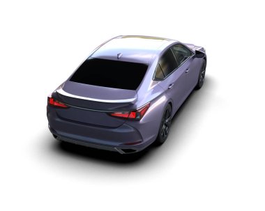 Üç boyutlu illüstrasyon. Modern araba beyaz arkaplanda izole edildi. 