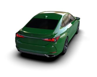 Üç boyutlu illüstrasyon. Modern araba beyaz arkaplanda izole edildi. 