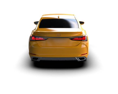 Üç boyutlu illüstrasyon. Modern araba beyaz arkaplanda izole edildi. 