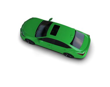 Üç boyutlu illüstrasyon. Modern araba beyaz arkaplanda izole edildi. 