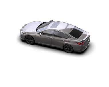 Üç boyutlu illüstrasyon. Modern araba beyaz arkaplanda izole edildi. 